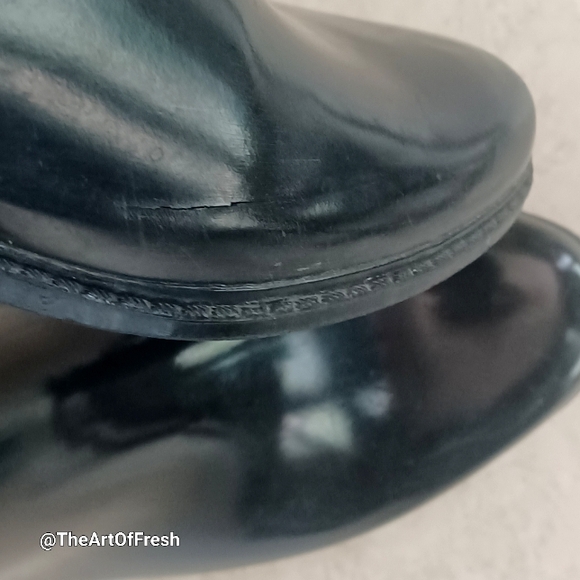 Donna Karan Black DKNY Marsha Rain Boots sz 7 - Picture 9 of 16